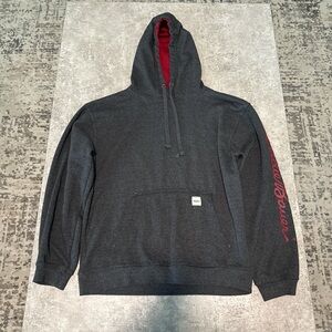 Eddie Bauer Gray Hoodie with Red Accents